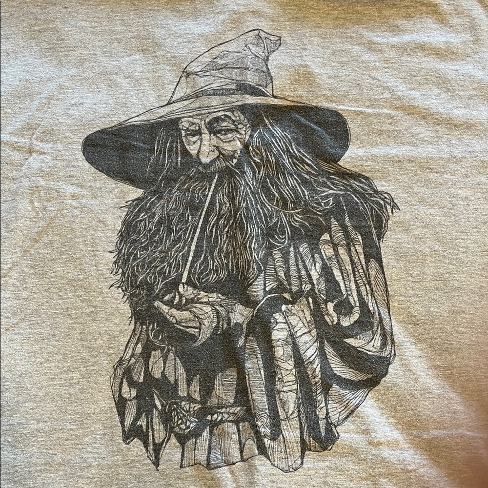 Lord of the Rings - Gandolph - Gray Graphic T-Shirt - Picture 3 of 8